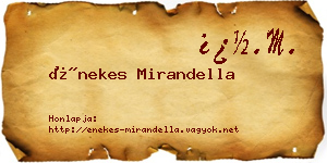 Énekes Mirandella névjegykártya
